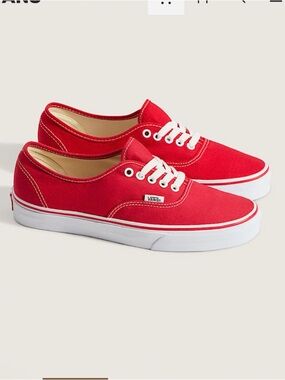 VANS Authentic Red Shoes Sz 7